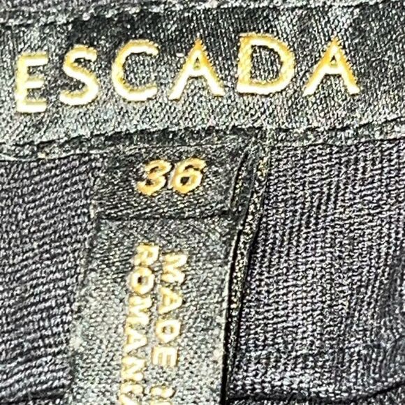 ESCADA Dark Blue 5 pocket Straight Leg Mid Rise Stretch Cotton Pants Sz 36 US 6 - Picture 5 of 8